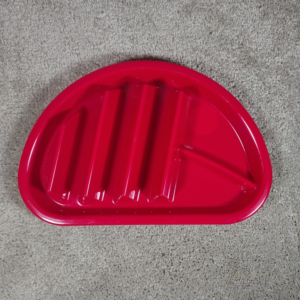 Arrow Fiesta Taco Plate Red 4 Piece Set Divided Serving Trays Southwestern OS - Picture 9 of 9
